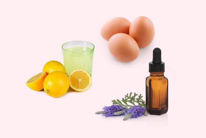 egg lemon juice and lavender oil