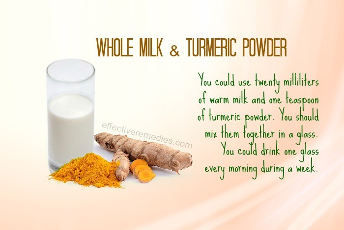 home remedies for fever blisters - whole milk & turmeric powder