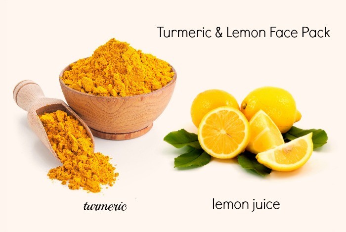 how to get beautiful skin - turmeric and lemon face pack