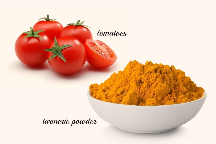 how to get beautiful skin - turmeric and tomato face pack