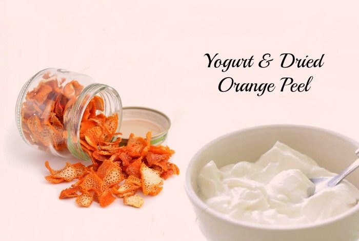 how to get beautiful skin - yogurt and dried orange peel