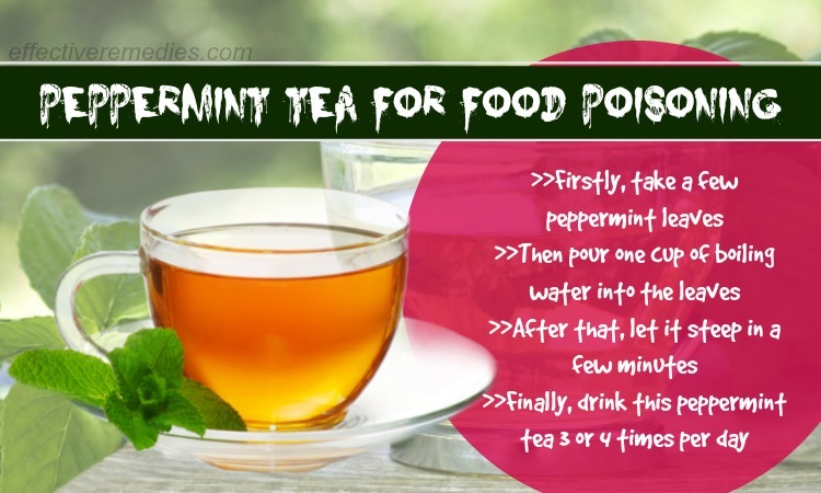 home remedies for food poisoning - peppermint tea