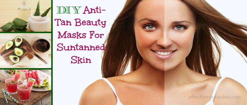 DIY anti-tan beauty masks for suntanned skin