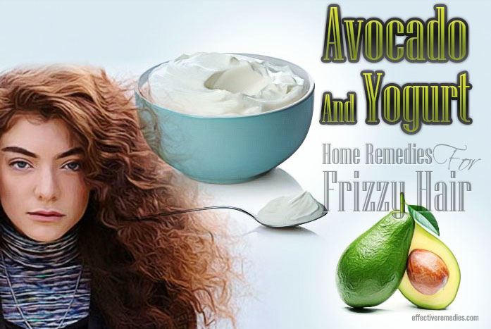 home remedies for frizzy hair - avocado and yogurt