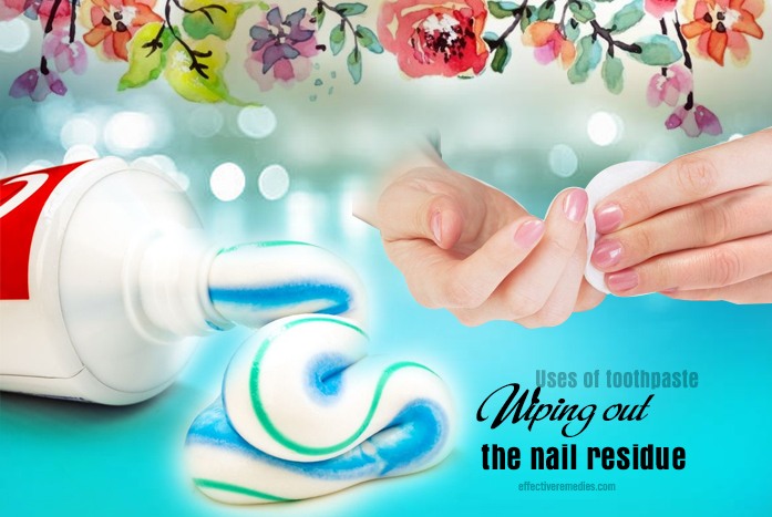 wiping out the nail residue