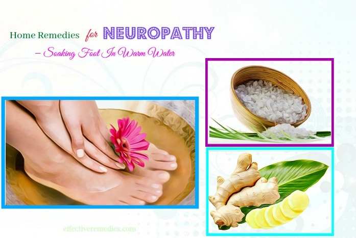 home remedies for neuropathy in legs - soaking foot in warm water