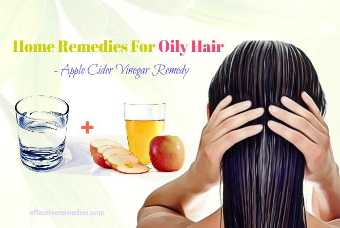 home remedies for oily hair and dry scalp - apple cider vinegar