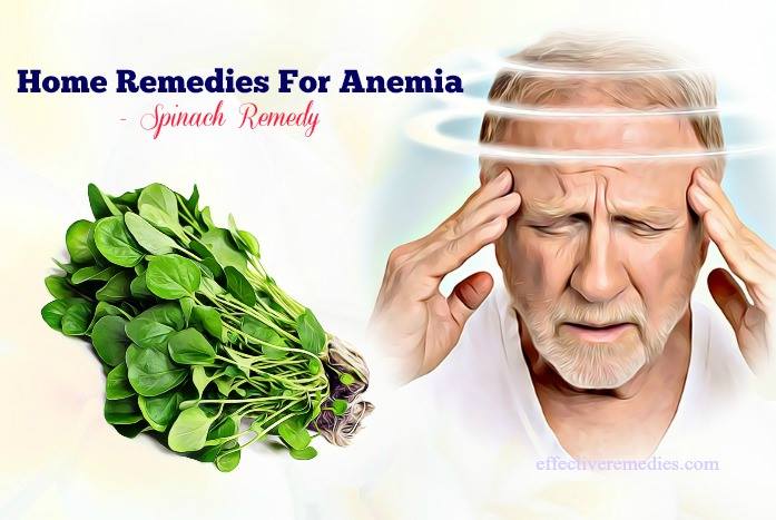 home remedies for anemia - spinach remedy