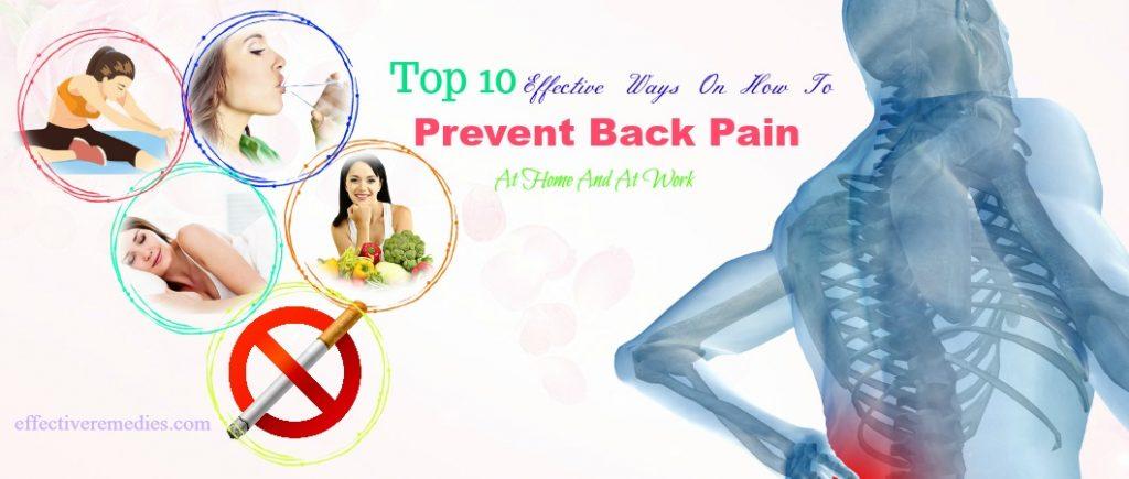 how to prevent back pain at home