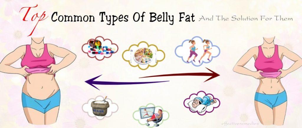 common types of belly fat and the solution for them