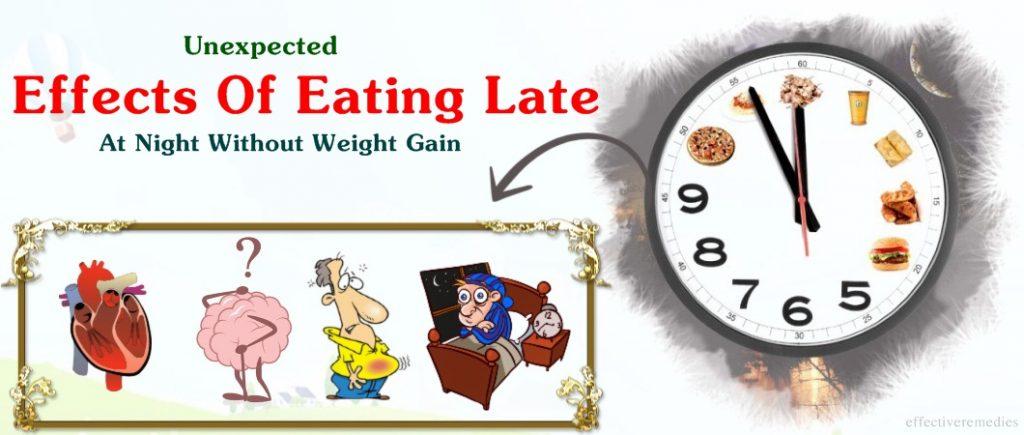 effects of eating late at night