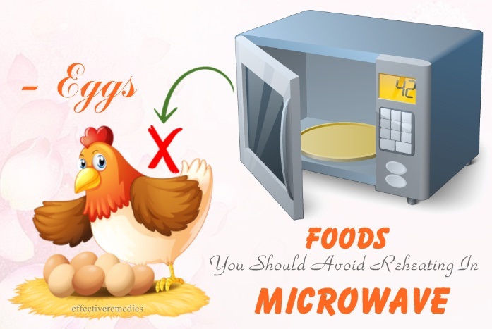 foods you should avoid reheating in microwave - eggs